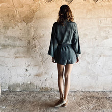 Load image into Gallery viewer, Silk Kimono | Teal de l'Océan