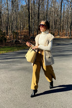 Load image into Gallery viewer, ELEONORE medium raffia and leather bag