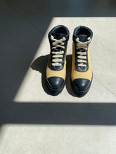 Load image into Gallery viewer, RESCHIO COMBAT BOOT raffia & leather