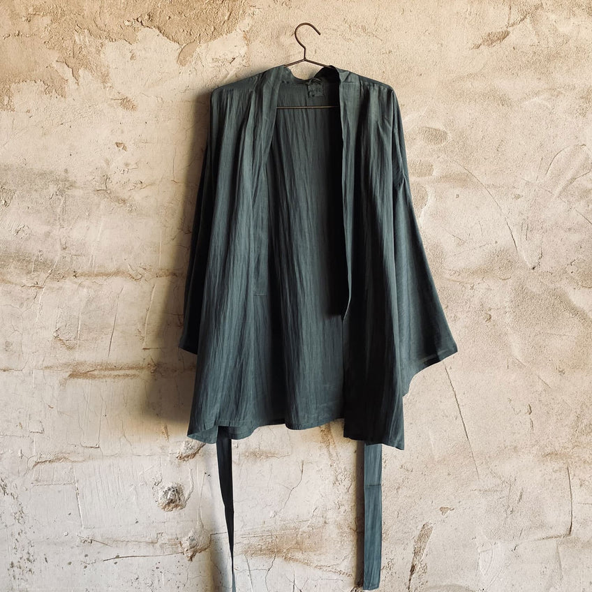 Silk Kimono | Teal de l'Océan