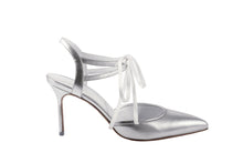 Load image into Gallery viewer, ELLE ANKLE TIE PUMP SILVER

