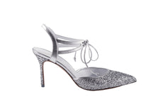 Load image into Gallery viewer, ELLE ANKLE TIE PUMP SILVER CRYSTAL
