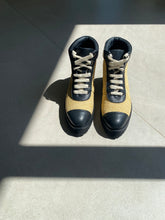 Load image into Gallery viewer, RESCHIO COMBAT BOOT raffia &amp; leather
